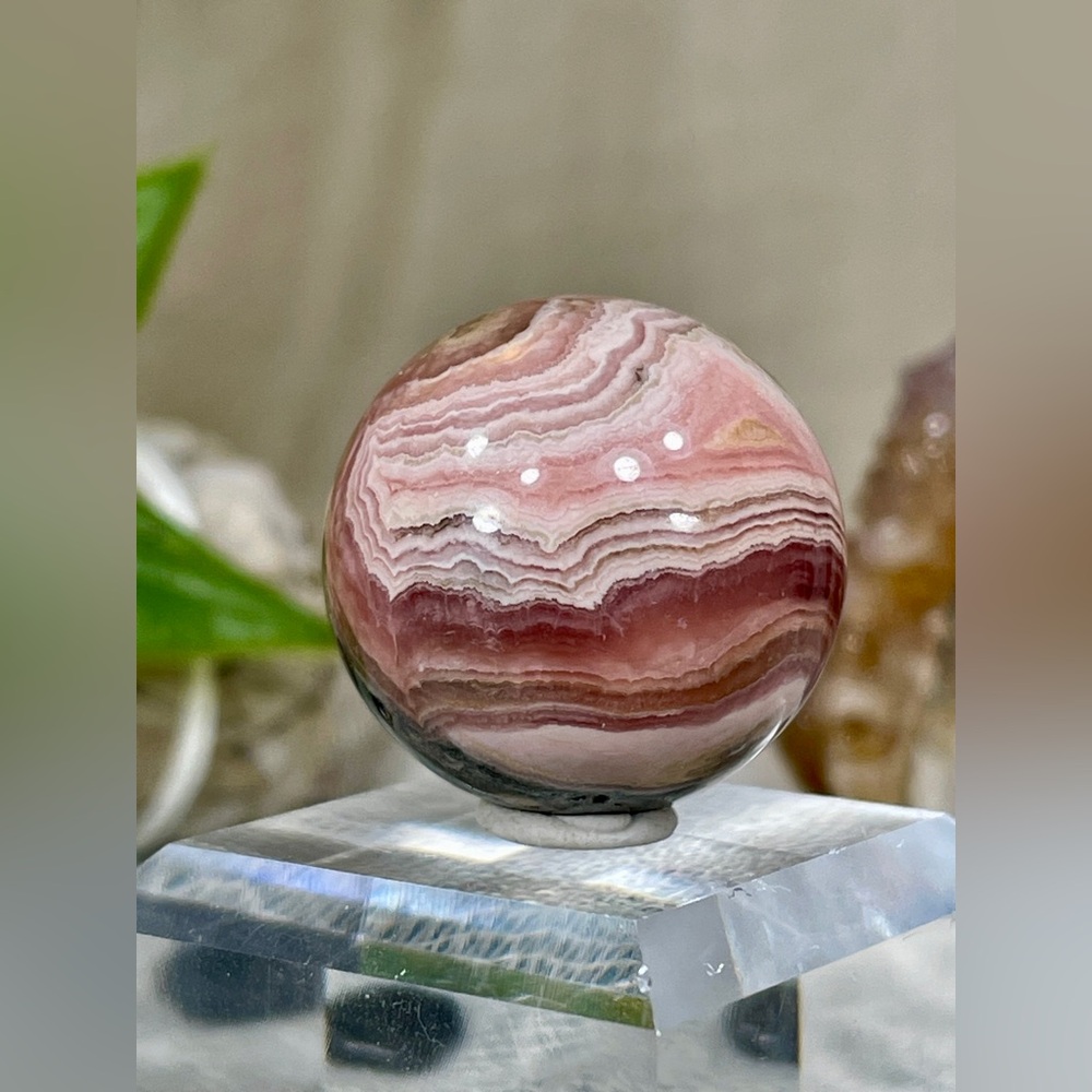 2484 Rare Rhodochrosite Crystal Sphere - Picture 12 of 14